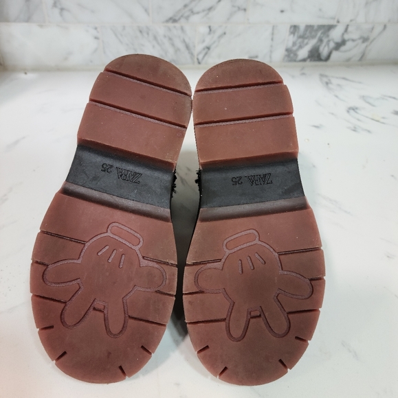Zara Shoes Zara Disney Minnie Mouse Girls Patent Combat Boots